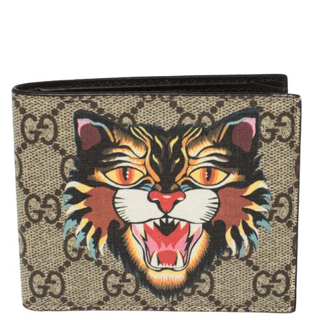 gucci angry cat long wallet|Gucci Wallet Angry Cat GG Supreme .